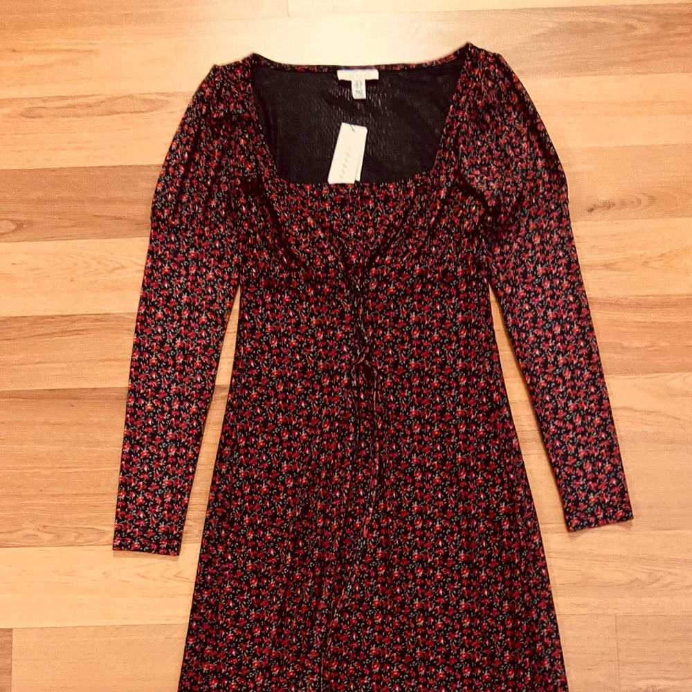 TOPSHOP Fitted Peasant Style Dress